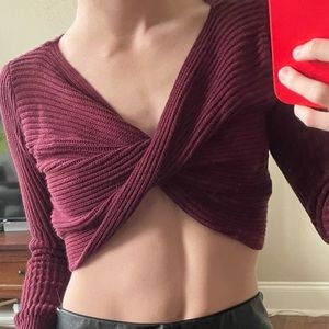 Garage cropped twist sweater — new with tags!